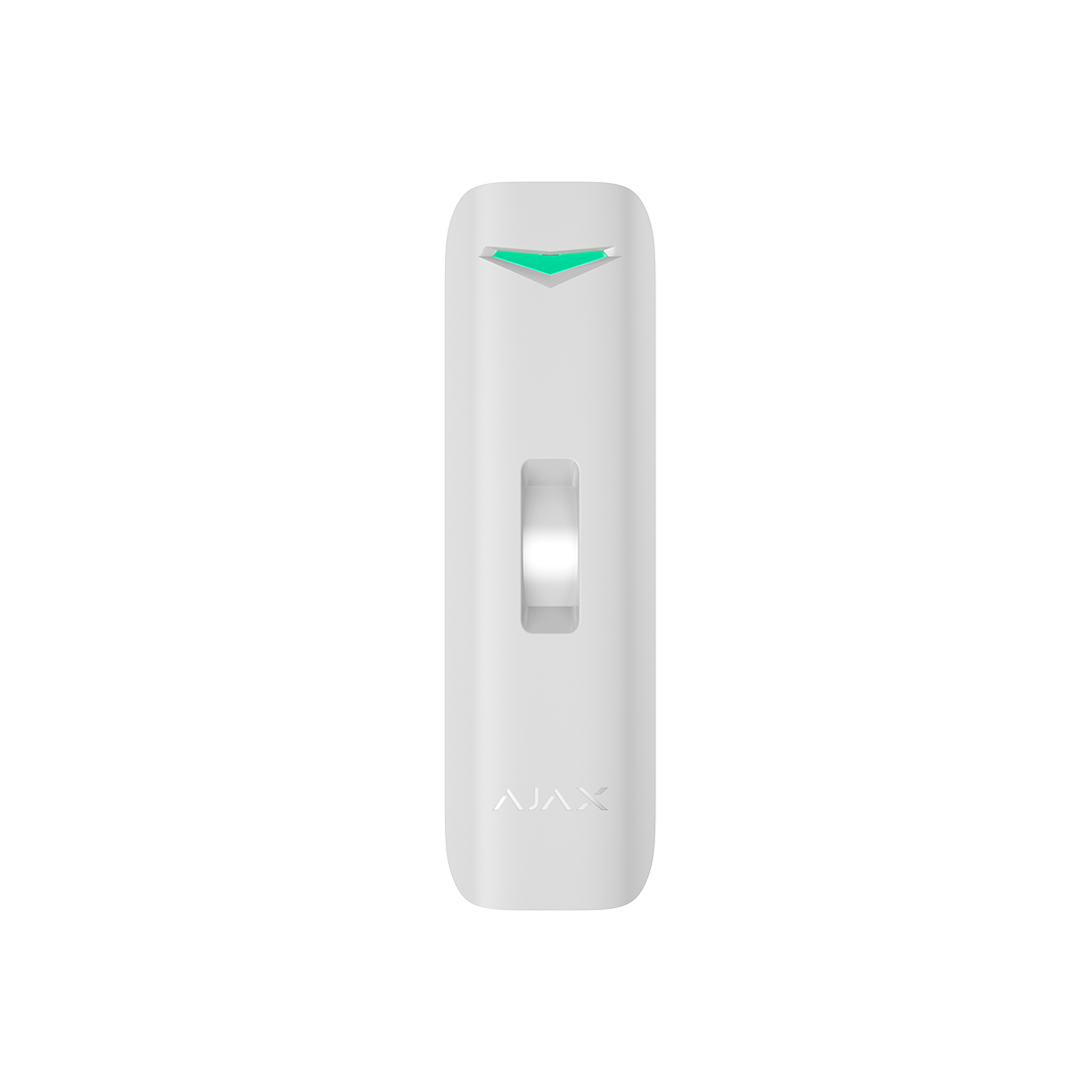 DETECTOR MINI TIPO CORTINA EXTERIOR, DOBLE TECNOLOGIA, PIR/ANTI-ENMASCARAMIENTO, BLANCO AJAX 157782.W