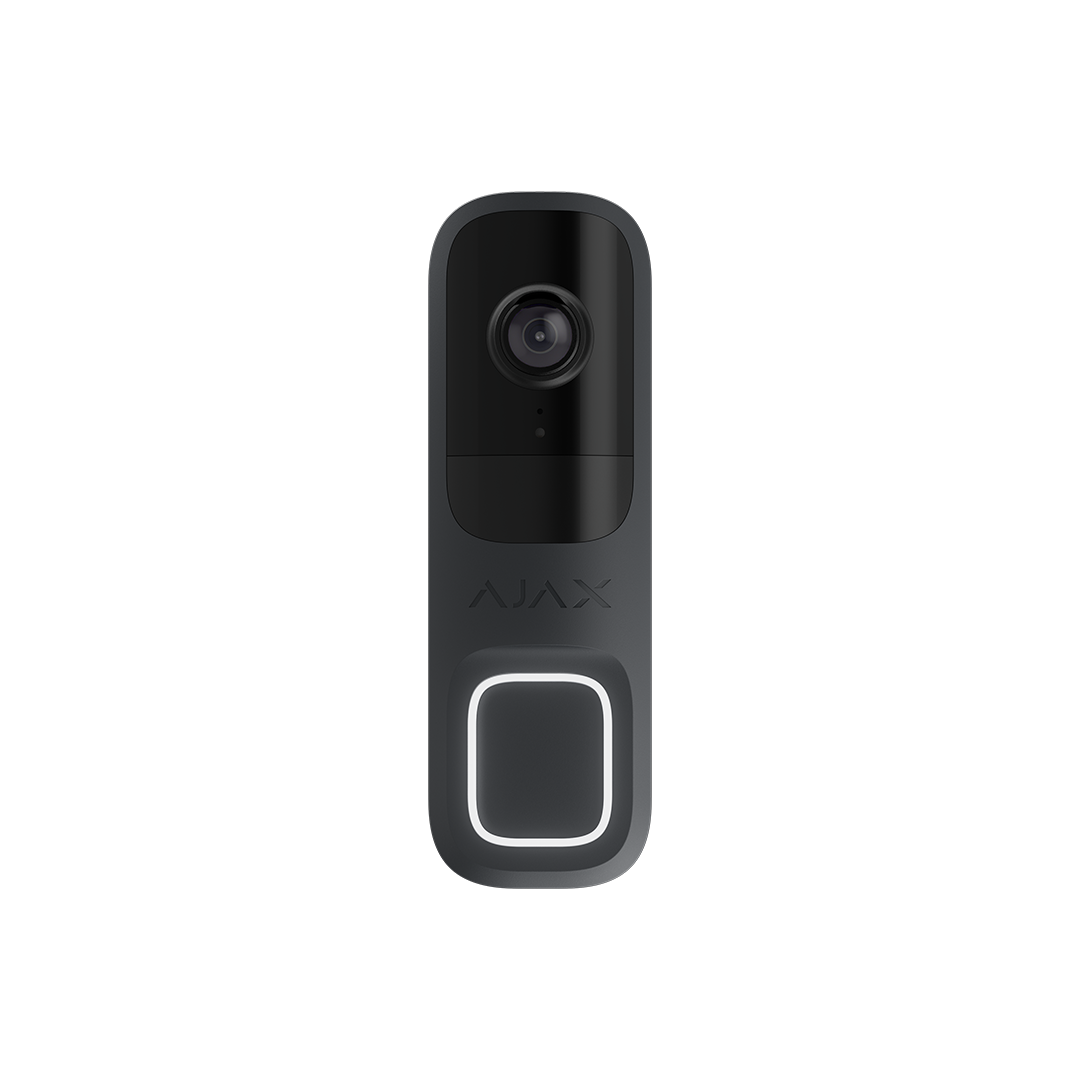 VIDEO PORTERO 4 MEGAPIXELES ANGULO 155 SENSOR PIR NEGRO DOORBELL AJAX 116886.125.BL3