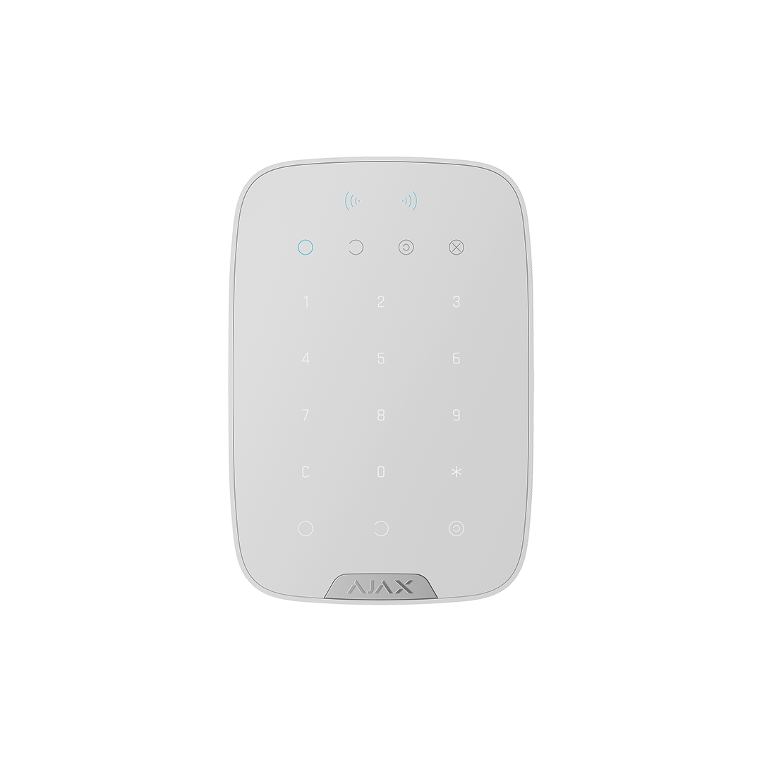 TECLADO TACTIL INTERIOR TARJETAS PASS TAGS Y CODIGOS BLANCO KEYPAD PLUS AJAX 28294.83.WH3