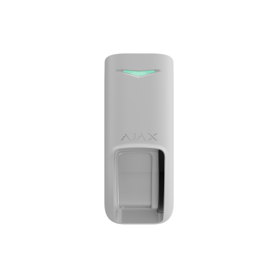 DETECTOR TIPO CORTINA PARA EXTERIORES/INTERIORES, DOBLE TECNOLOGIA PIR/MICRO-ONDAS, BLANCO AJAX 1014