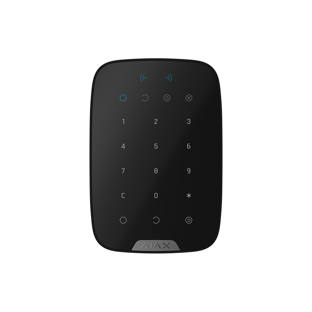 TECLADO TACTIL INTERIOR TARJETAS PASS TAGS Y CODIGOS NEGRO KEYPAD PLUS AJAX 28293.83.BL3