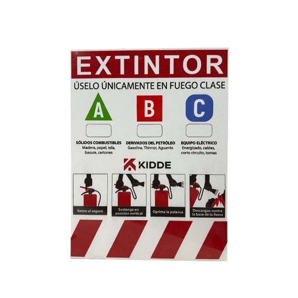 ROTULO PARA EXTINTORES CLASE ABC ROT-EXTINTOR TEKLINK