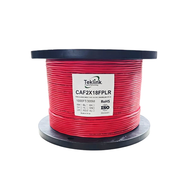 CABLE ALARMA INCENDIO TEKLINK 18AWG 2 HILOS 305MTS UL CAF2X18FPLR