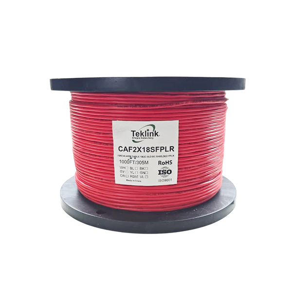 CABLE ALARMA INCENDIO TEKLINK 18AWG 2 HILOS 305MTS BLINDADO UL CAF2X18SFPLR