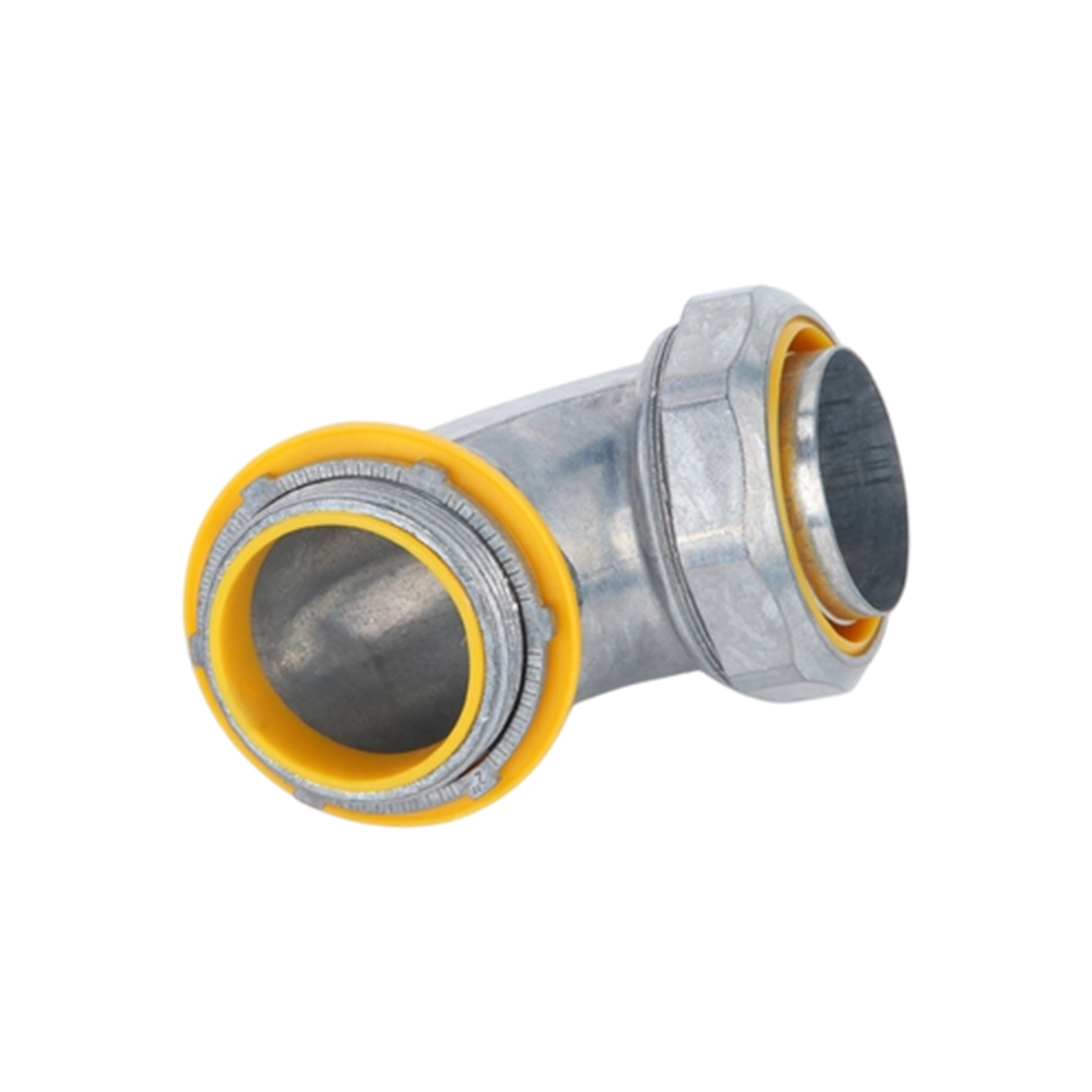 CONECTOR TEKLINK-T 90 GRADOS 1 PULGADA PARA TUBO BIEX FORRADO AISLADO AMARILLO UL HERMETICO ALT-100I