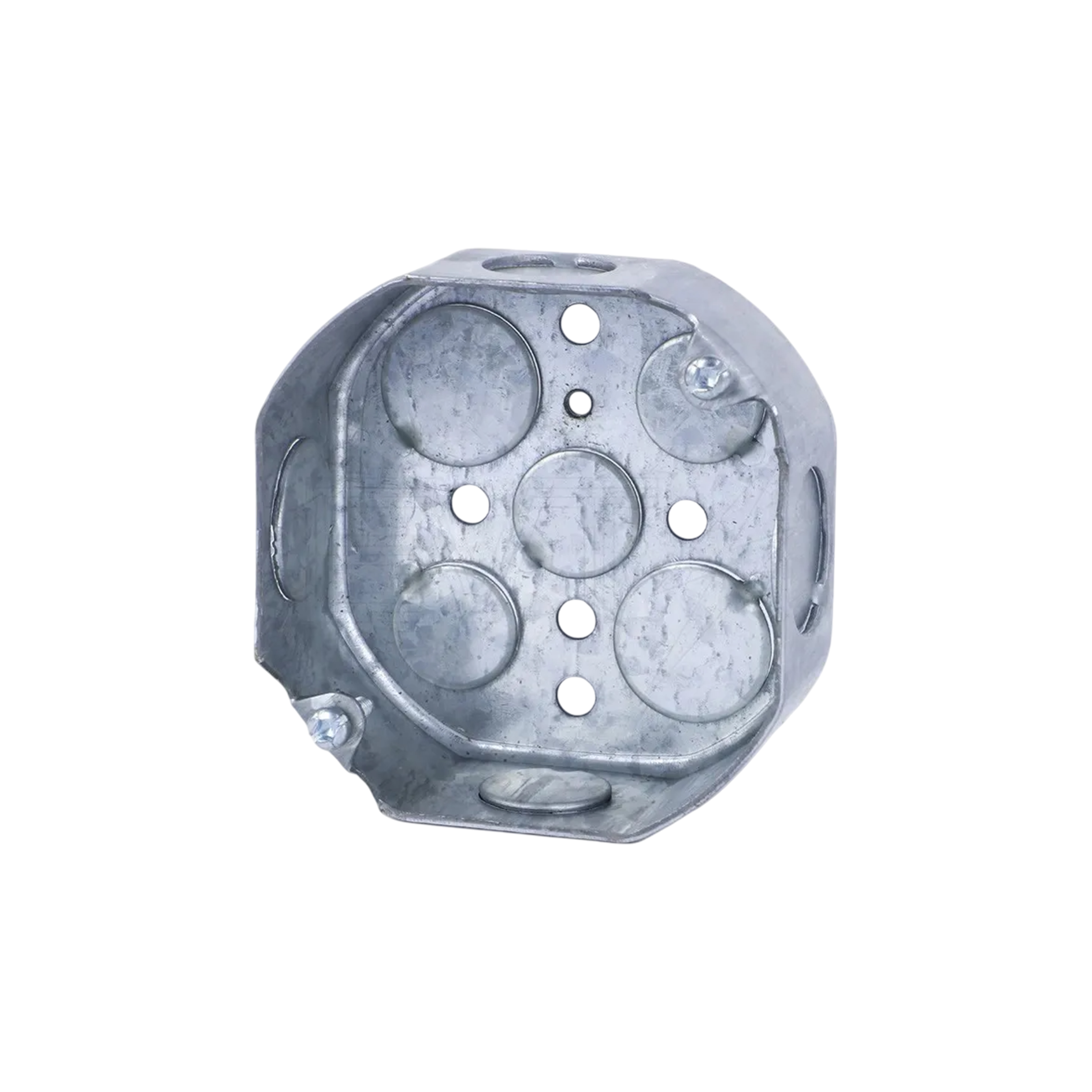 CAJA OCTAGONAL METAL TEKLINK-T CON ORIFICIOS 1/2 + 3/4 TORNILLO TIERRA 54151-1/2&3/4