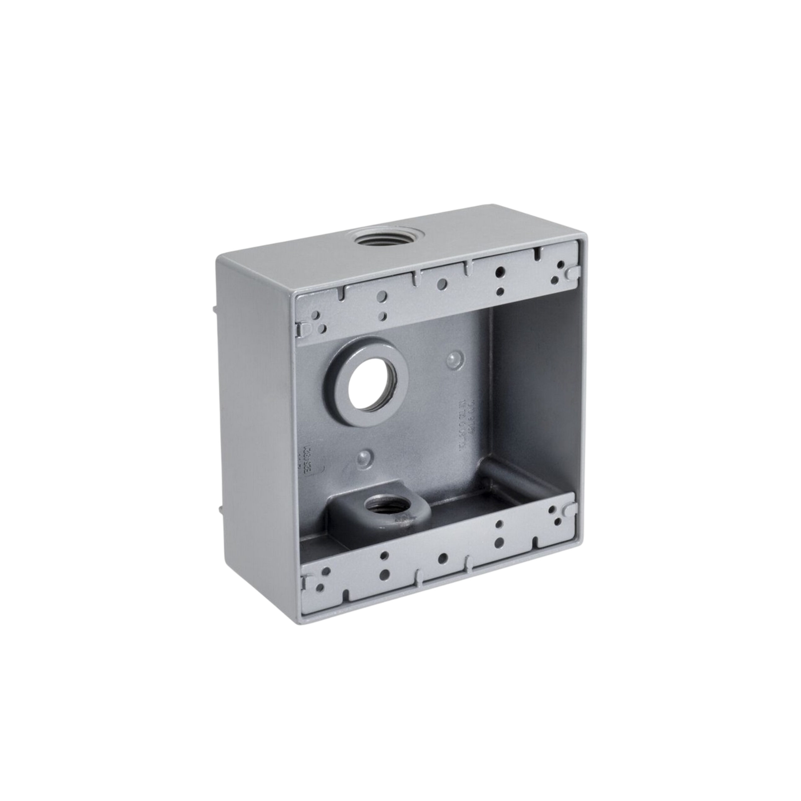 CAJA CUADRADA EXTERIOR FS TEKLINK-T 3 ENTRADAS 1/2 PULGADA INCLUYE 2 TAPONES DE CIERRE 2G50-3