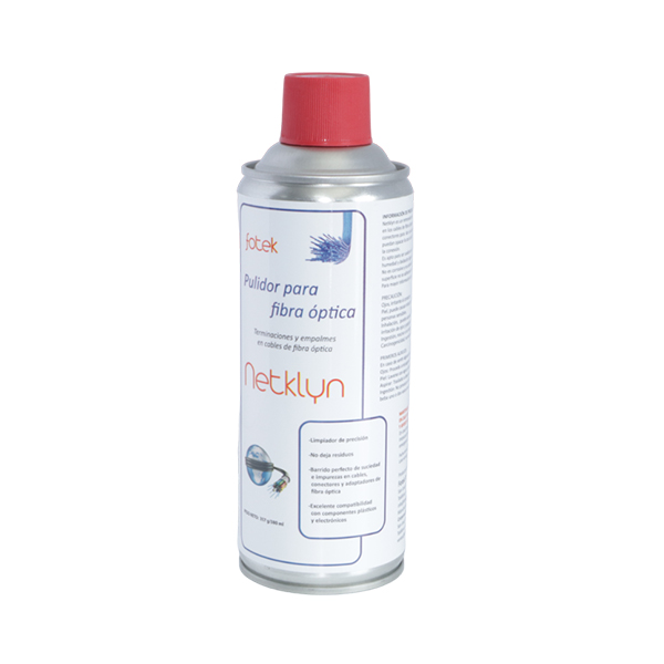 PULIDOR P FIBRA OPTICA NETKLYN – LIMPIADOR TERMINAC Y EMPALMES CABLES FIBRA OPTICA ISOPROPILICO380ML