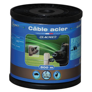 CABLE DE ACERO GALVANIZADO ROLLO 500 METROS  PARA CERCA ELECTRICA JFL 633.400