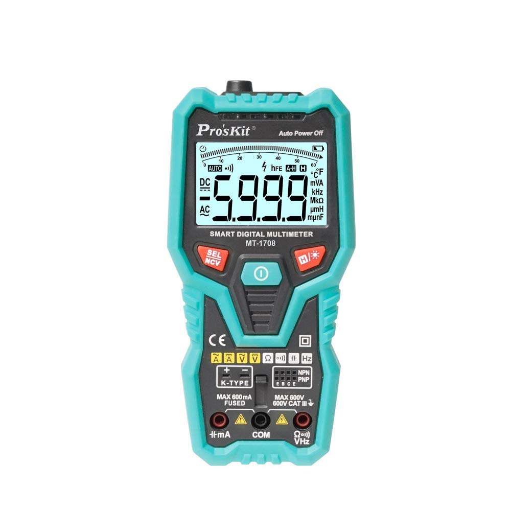 MULTIMETRO PROSKIT DIGITAL INTELIGENTE MT-1708