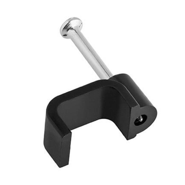 Clip para cable PE cuadrado 5mm. Paquete 100 unidades