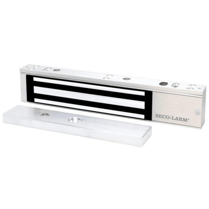 Cerradura electromagnética de 600 lbs, 12/24 VDC con LED de estado