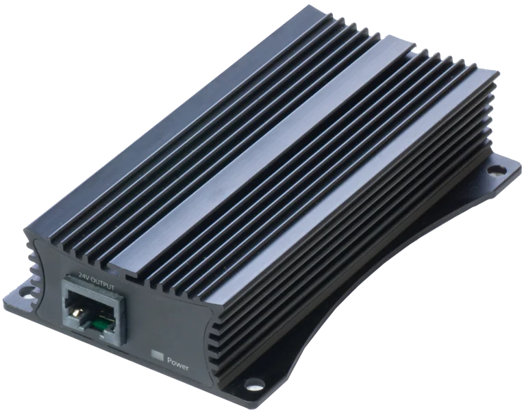 Convertidor PoE de 48 a 24 V, 10/100/1000 Mbps, compatible con 802.3af y 802.3at PoE plus