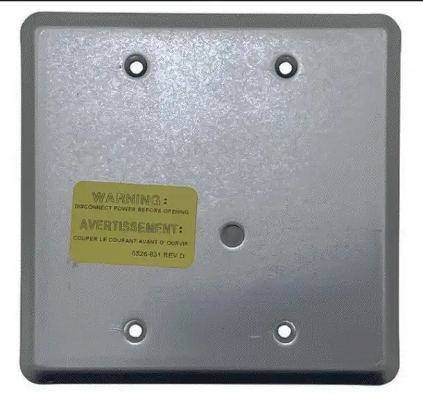 Placa de cubierta Simplex de 4" con visor LED, acero galvanizado