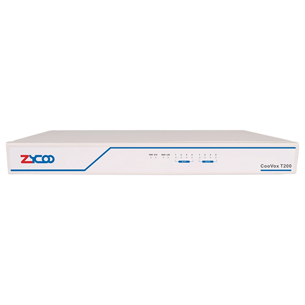 CENTRAL IP ZYCOO 200 EXTENSIONES  80 LLAMADAS SIMULTÁNEAS  2 SLOTS FXS/FXO COOVOX T200