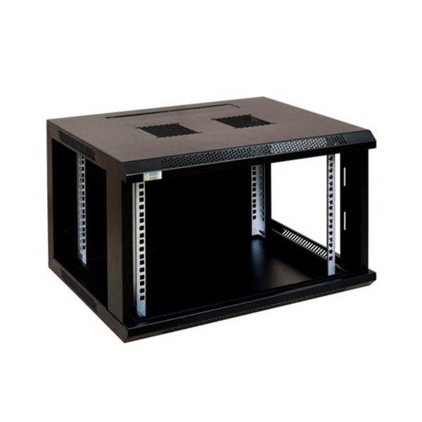 GABINETE CERRADO DE PARED COMPACTO DESARMADO CON BANDEJA ZKTECO 6U  ZK-R6U-5406A