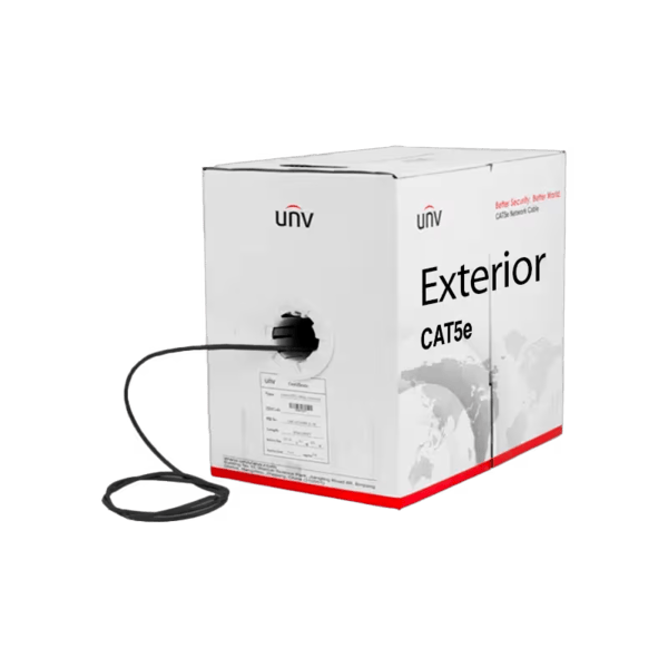 CABLE UNIVIEW UTP CAT5E 305M AWG24 FLUKE TEST 100M EXTERIOR 100% NEGRO CAB-LC2110B-E-IN