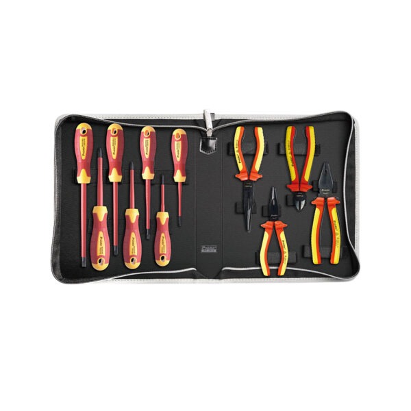 KIT PROSKIT DE 4 ALICATES Y 7 DESATORNILLADORES AISLADOS  1000V PK-2802