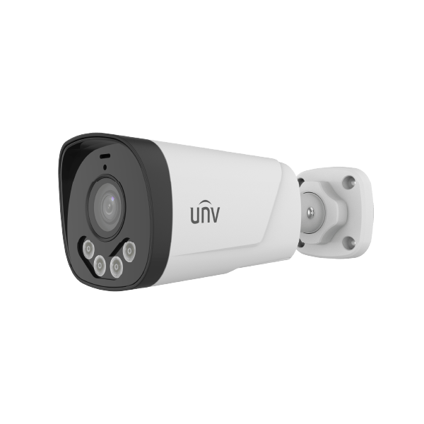 CAMARA UNIVIEW BULLET 2MP 2.8MM LUZ DISUASIÓN DWDR IR 40M 2 AUDIO IP67 UAC-B142-ACF28LM-DL