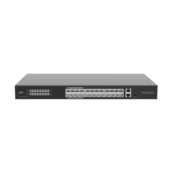 SWITCH UNIVIEW CLOUD 24P POE 10/100 MBPS+1 P GB+ 1 GB COMBO WATCHDOG L2 NSW3000-24T1GT1GC-POE-IN