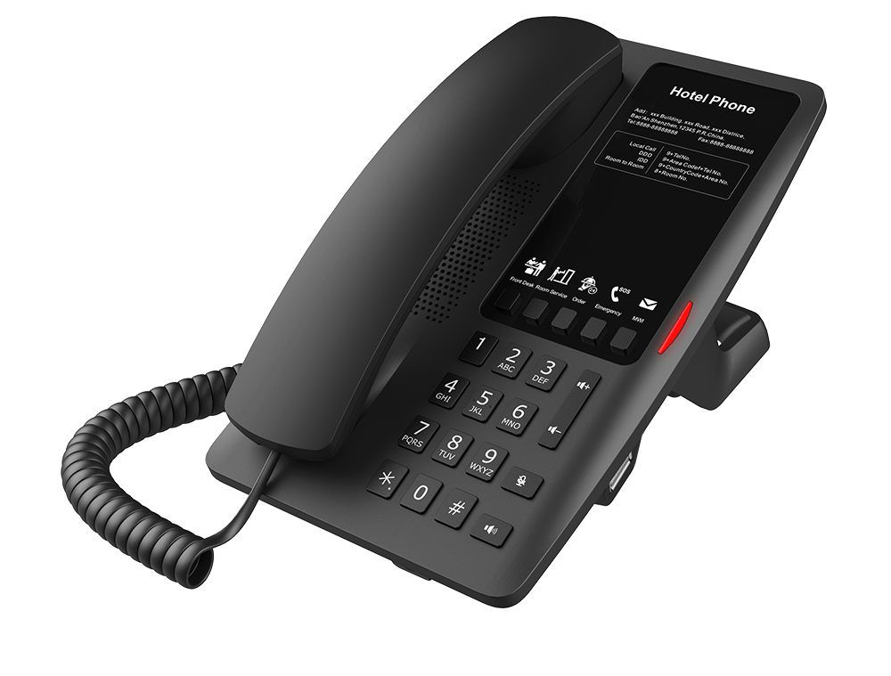 TELEFONO FANVIL IP COLOR NEGRO 5 TECLAS PANTALLA IPS – 2 LINEAS SIP POE INTEGRADO  H4W BLACK
