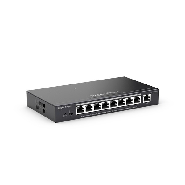 SWITCH RUIJIE-REYEE 9 PUERTOS 8 POE+ 10/100/1000 1UPLINK 120W  CLOUD  RG-ES209GC-P