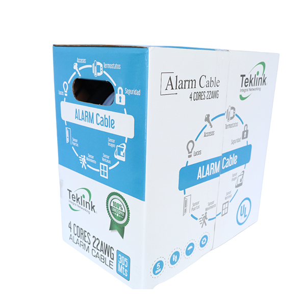 CABLE ALARMA 4 HILOS 22AWG COBRE  UL  305 METROS – OFC (COBRE LIBRE OXIGENO) TEKLINK