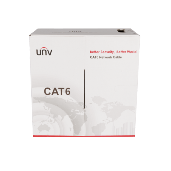 CABLE UNIVIEW UTP CAT.6 305M AWG24 DOBLE FORRO-EXTERIOR NEGRO  CAB-LC3110B-E-IN