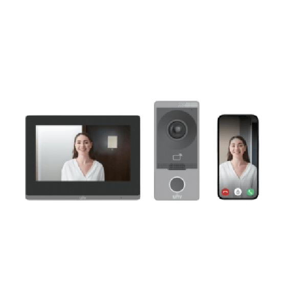 KIT VIDEOPORTERO UNIVIEW WIFI  2WAY-AUDIO PANT.7″ IP65 IK8 KIT/201S/372S