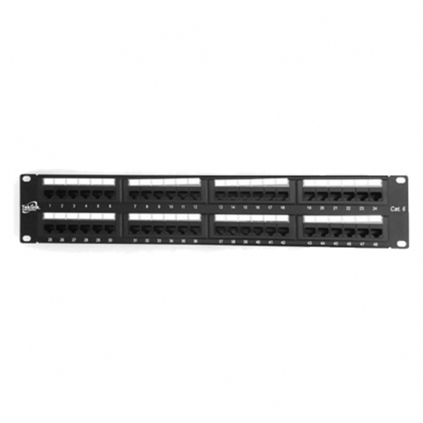 PATCH PANEL CAT 6 48 PUERTOS UL  RACK 2U TEKLINK