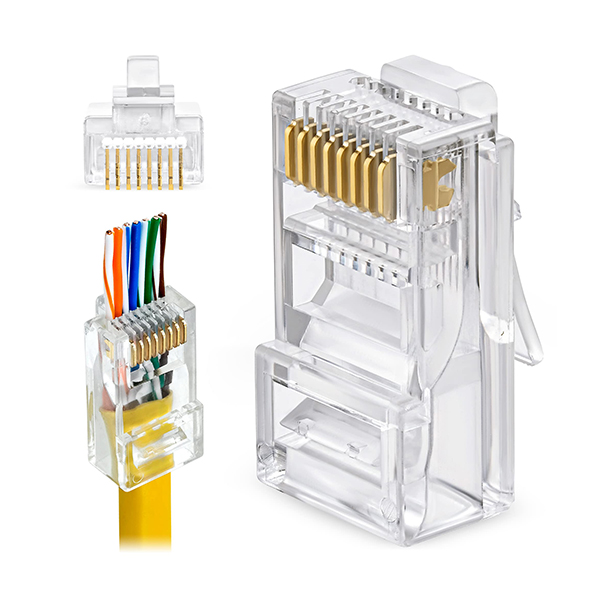CONECTOR RJ45 CAT6 MACHO PASS THROUGH – MP-8P8C-6PST