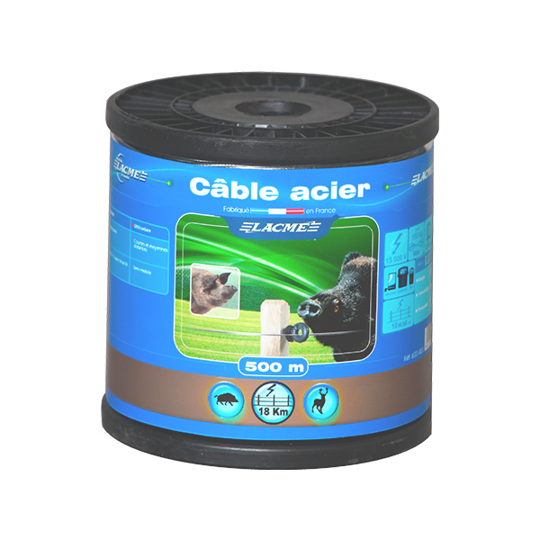 CABLE DE ACERO GALVANIZADO ROLLO 500 METROS  PARA CERCA ELECTRICA JFL  633.400