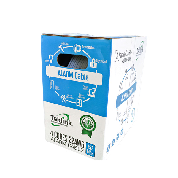 CABLE ALARMA 4 HILOS 22AWG COBRE  UL  152 METROS – OFC (COBRE LIBRE OXIGENO) TEKLINK