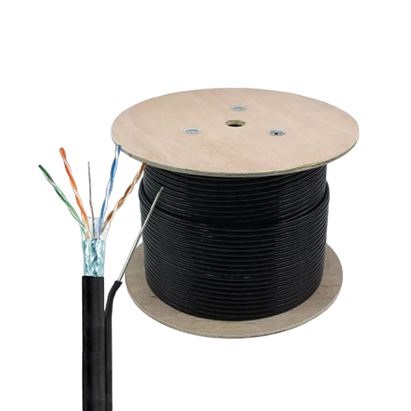 CABLE UTP TEKLINK CAT6 – EXTERIOR DOBLE FORRO CON MENSAJERO 23 AWG – 305M COLOR NEGRO CAB-TEK6OUTM