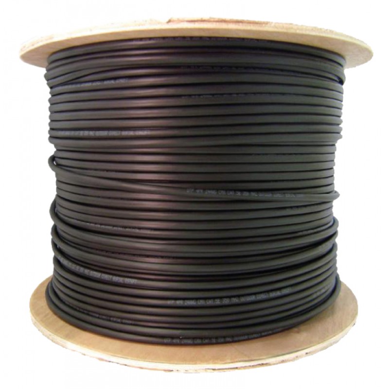 CABLE UTP TEKLINK CAT6 – EXTERIOR 23 AWG – 305M 100% COBRE – NEGRO -SINGLE JACKET CAB-TEK6SJOUT