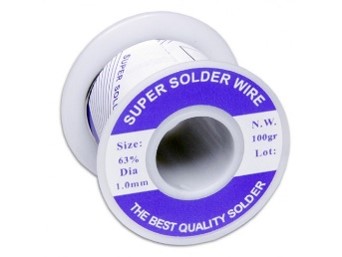 CARRUCHA DE SOLDADURA  63% TIN 100G, DIA. 1.0MM PROSKIT 8PK-033E