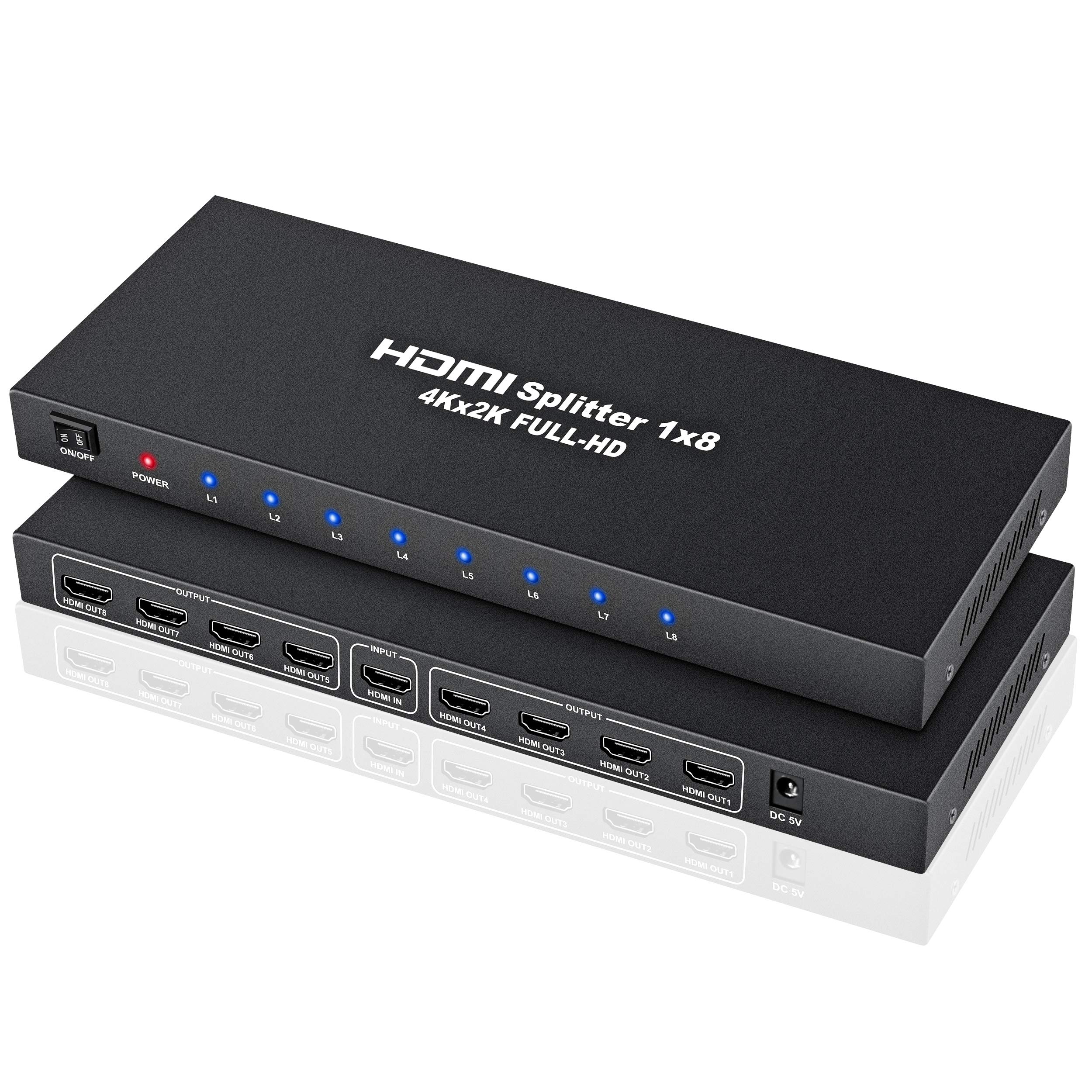 SPLITTER HDMI  1  A 8 SALIDAS  4KX2K  SOPORTA 15 METROS FLM
