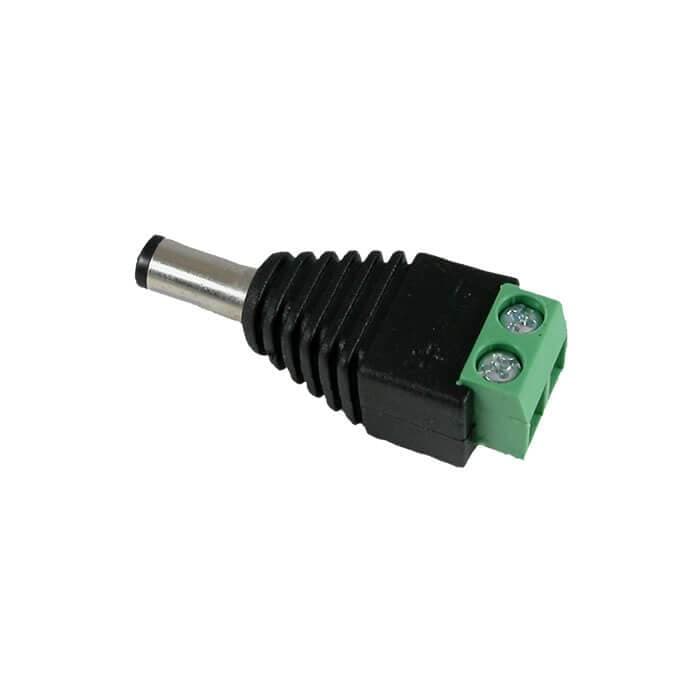 CONECTOR MACHO TERMINAL (CÁMARAS) ADAPTADOR DC PLUG MACHO A TORNILLO COCA MACHO TEKLINK FLM