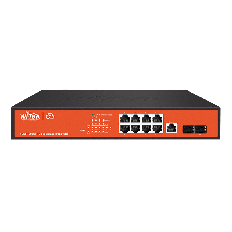 SWITCH WITEK 8GE+2SFP FULL GIGA 802.3AF/AT CLOUD L2 MANAGED POE  WI-PCMS310GF