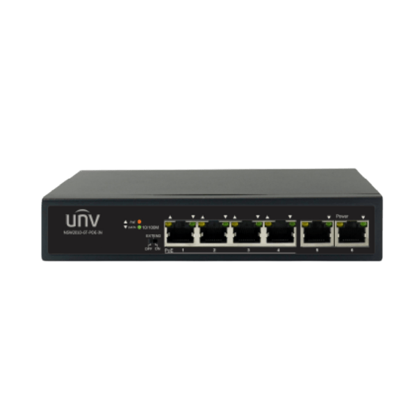 SWITCH UNIVIEW POE 4P+2P 10/100 65W 250M NSW2010-6T-POE-IN
