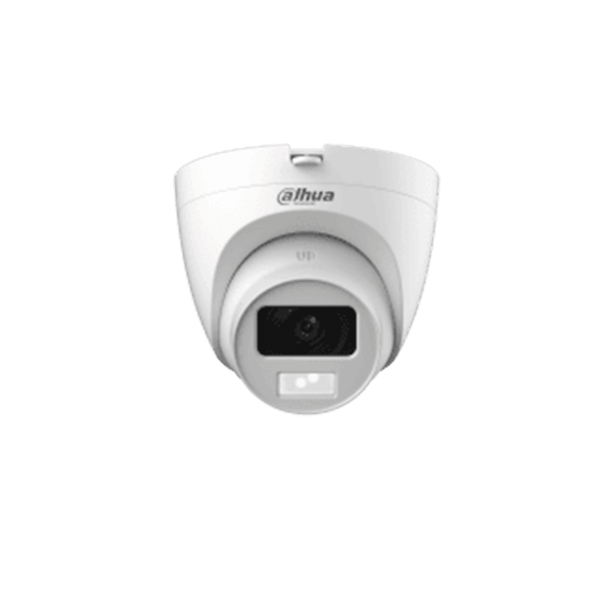 Cámara Eyeball Dahua HD, full color, 2MP, HDCVI, lente fijo 2.8mm, luz led 20m, IP67, DH-HAC-HDW1209CLQN- LED