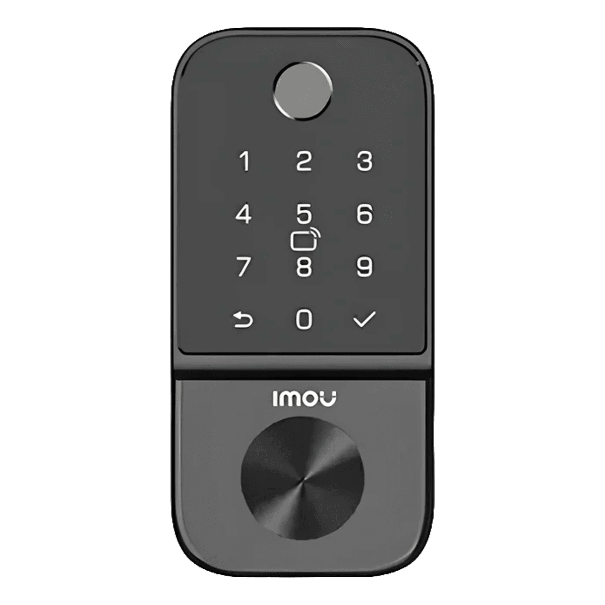 Cerradura inteligente, Imou, Wi-Fi, lector de huella capacitivo, teclado táctil, tarjetas Mifare y llave mecánica, auto-lock, alertas de eventos, audio integrado, IP54, CUBO1