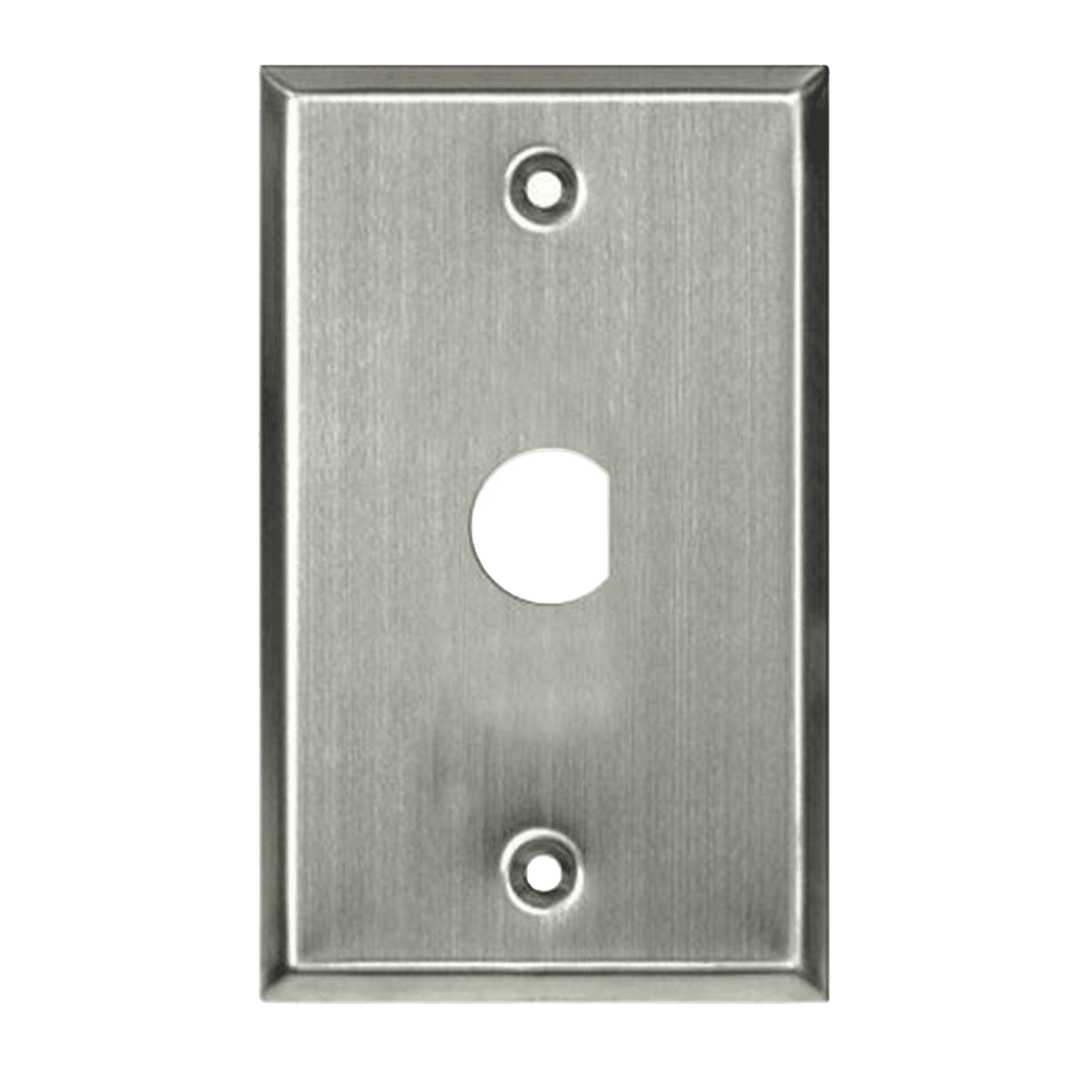 Placa metálica, Enforcer, para botón salida grande, acero inoxidable con orificio en D de 3/4 (19 mm), SS-299Q