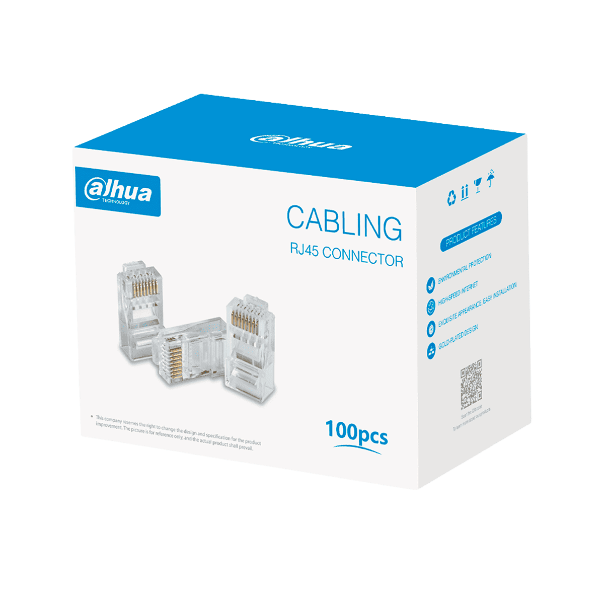 Conector RJ45 Dahua DH-PFM976-631 Cat6 100 Unidades