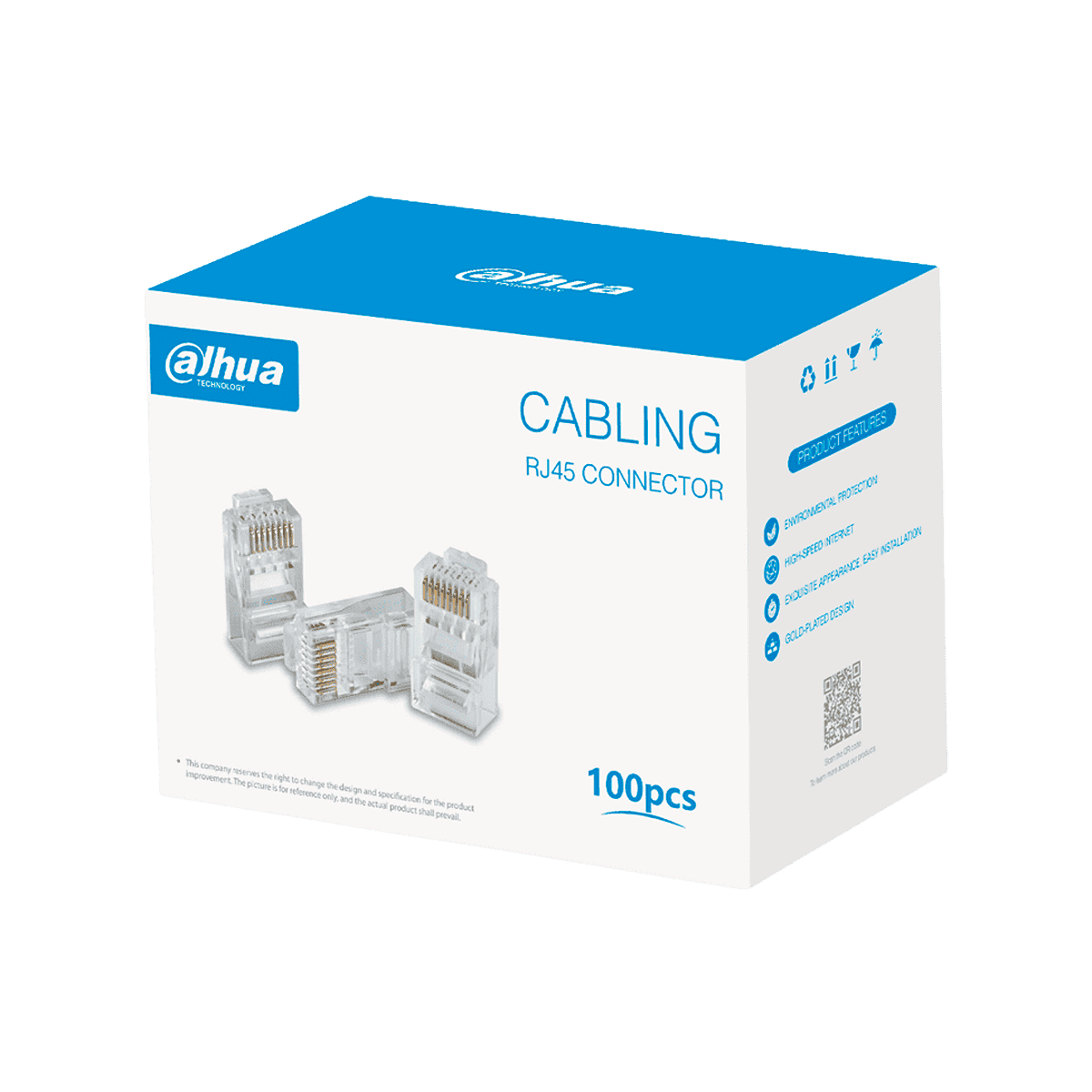 Conector RJ45 Dahua DH-PFM976-531 Cat5e 100 Unidades