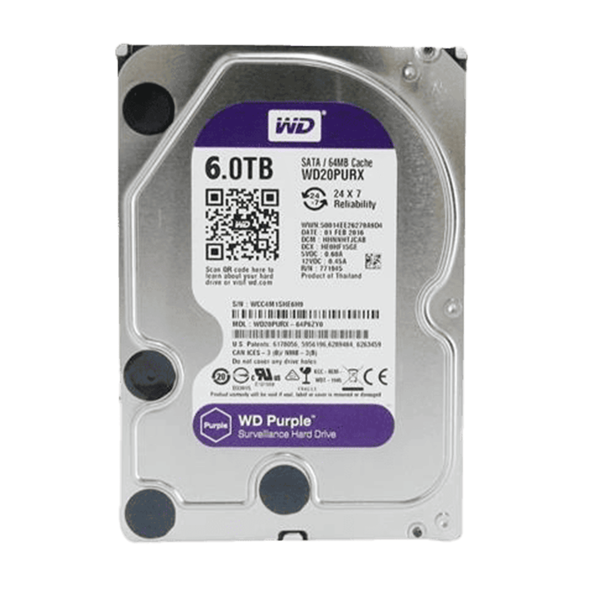 Disco Duro Western Digital WD Purple 6 TB CCTV