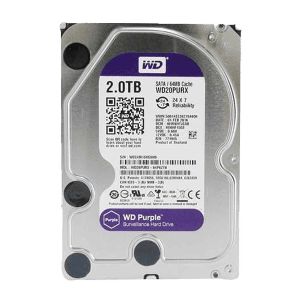 Disco Duro Western Digital WD Purple 2 TB CCTV