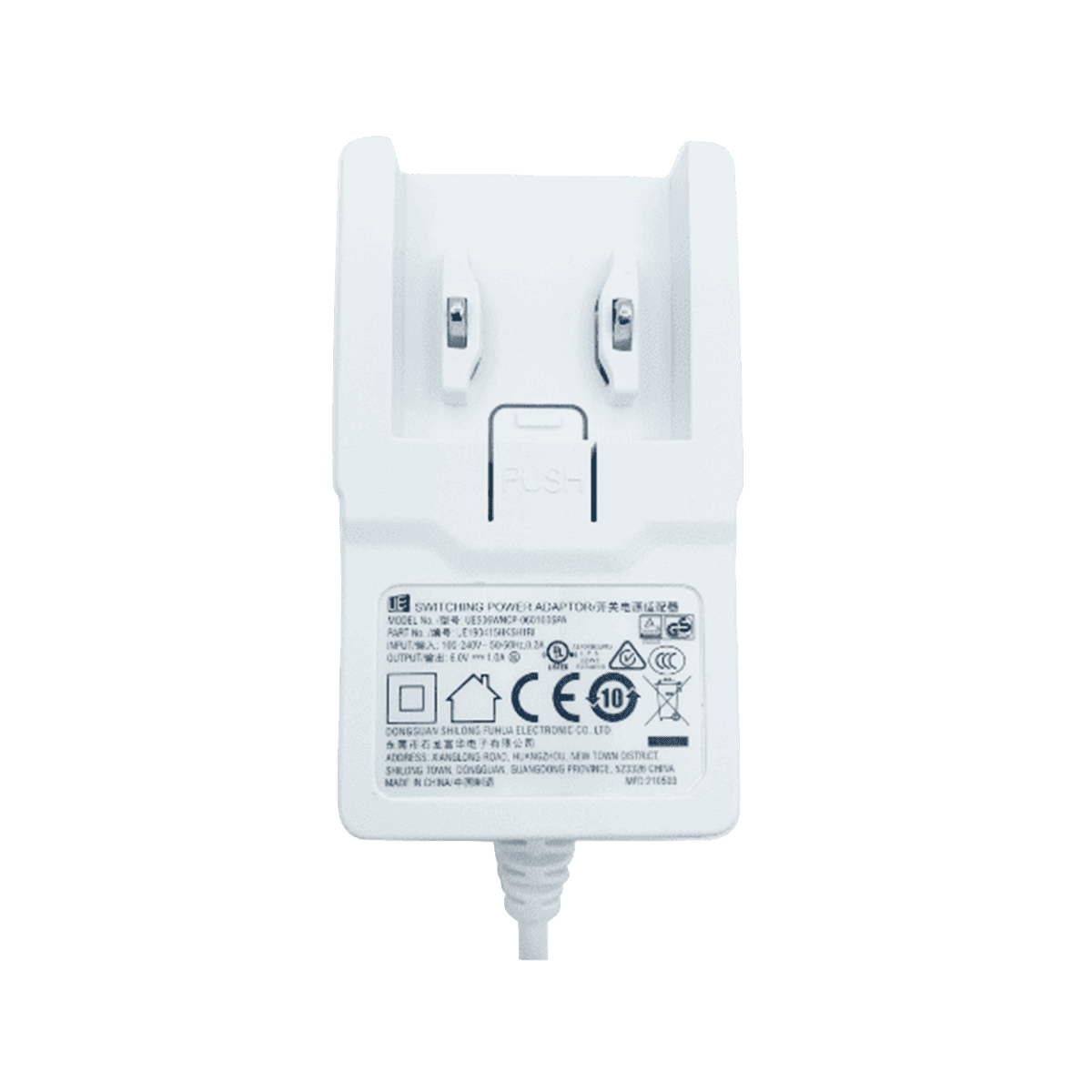 Adaptador, Paradox, 6V, DC, UL, PA6UL