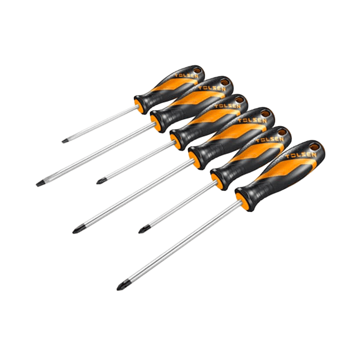 Juego de Destornilladores Tolsen 20014 Imantado 100mm 6 Piezas