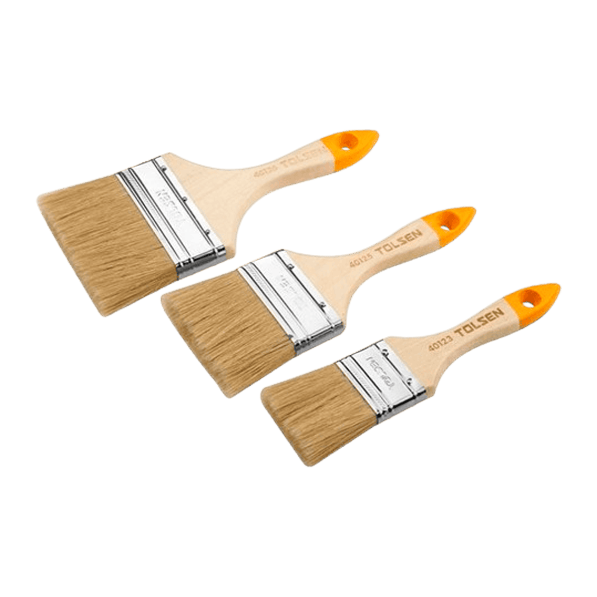Juego de brochas, Tolsen, 2″,3″,4″, mango plástico, 40145